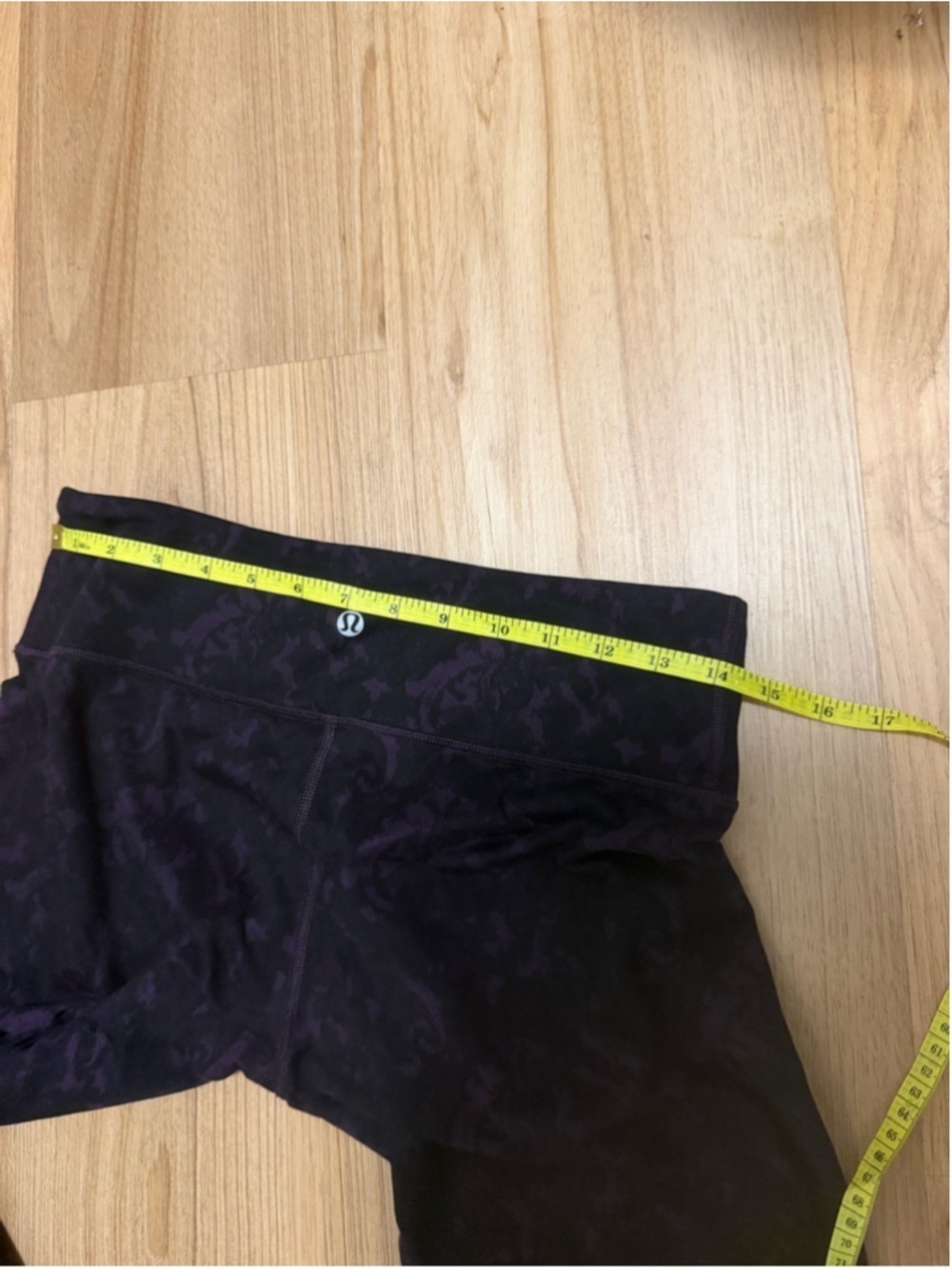 lululemon athletica Black Leggings with Subtle Purple Print - Picture 6 of 8